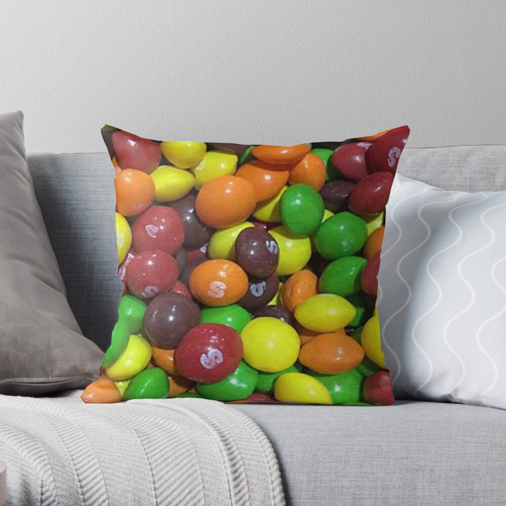 skittles plush pillow