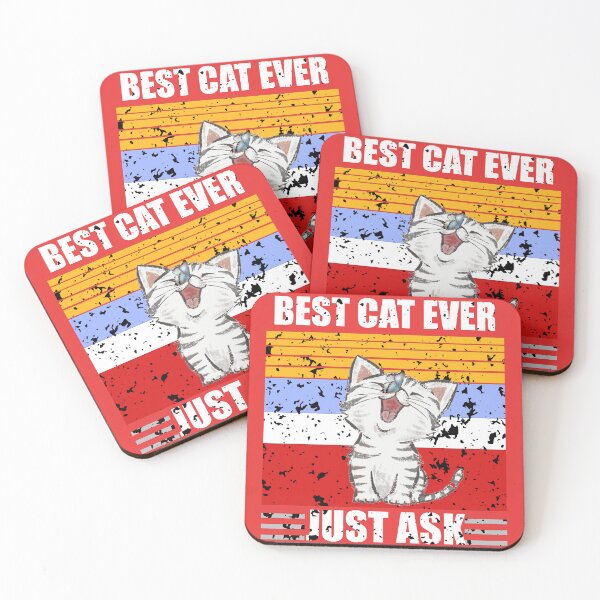 Item preview, Best Cat Dad Ever Just Ask designed and sold by cute-cats-world.