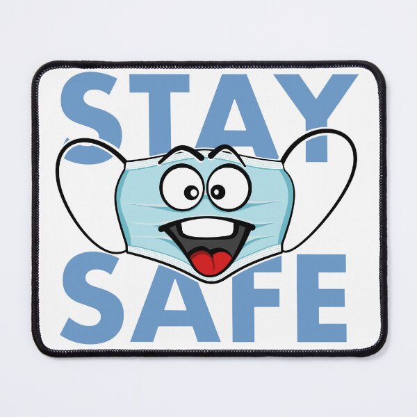Item preview, Stay Safe ! Cartoon illustration of a mask taking care of you designed and sold by Gillillu.