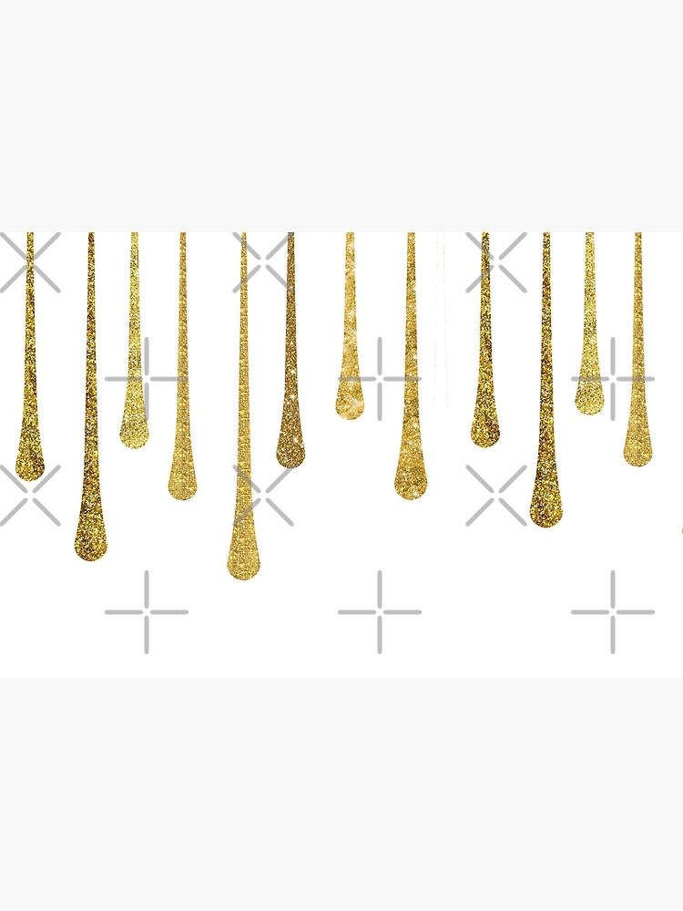 "Gold Glitter Paint Drips" Poster for Sale by KathrinLegg Redbubble