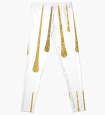 Leggings Gotas de pintura de oro brillo