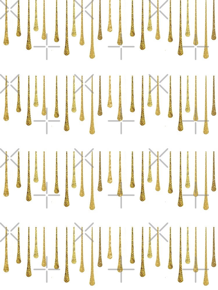 "Gold Glitter Paint Drips" Scarf by KathrinLegg Redbubble