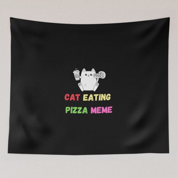Item preview,   Cat Eating Pizza Meme designed and sold by yassminishop.