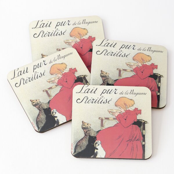 Item preview, Famous art nouveau milk advert, girl, cats, by Steinlen designed and sold by aapshop.