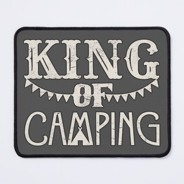 Item preview, Distressed Style King Of Camping Fun Camping White Text Design designed and sold by TrulyEpoque.