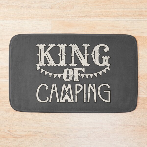 Item preview, Distressed Style King Of Camping Fun Camping White Text Design designed and sold by TrulyEpoque.
