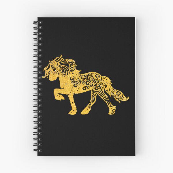 Item preview, Icelandic Horse Pony Gold Papercut Mandala Art designed and sold by hign.