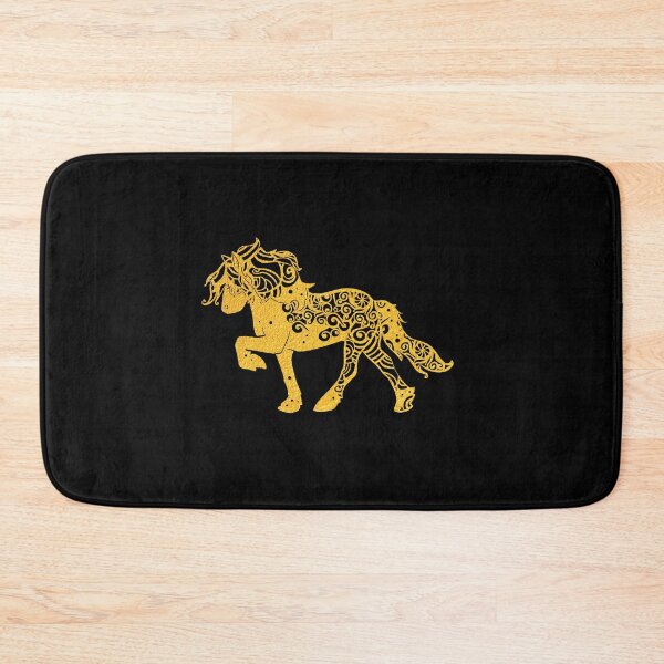Item preview, Icelandic Horse Pony Gold Papercut Mandala Art designed and sold by hign.