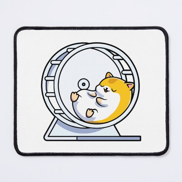 Item preview, Cute Hamster Sleeping In Wheel designed and sold by FerrenSmall.