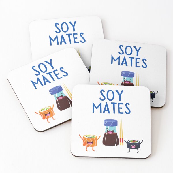 Aperçu de l'œuvre Soy Mates, Soul Mates Food Pun créée et vendue par IsabelaMorrison.