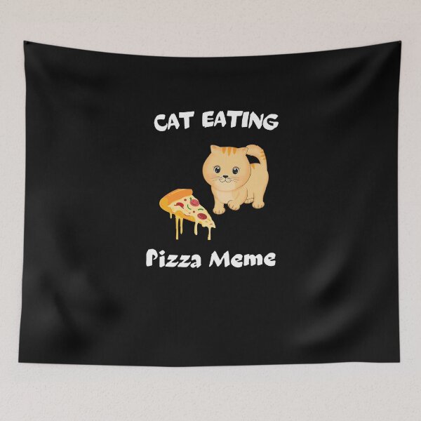 Item preview,    Cat Eating Pizza Meme designed and sold by yassminishop.