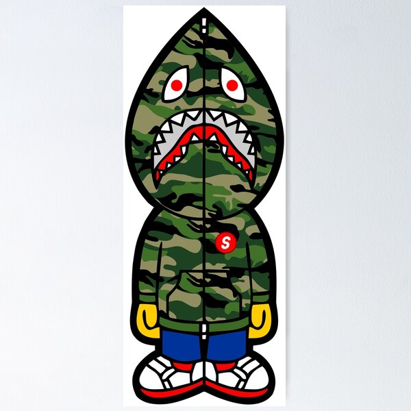 Green Bape Arm Square Pillowcase Cushion Cover cute Zipper Home