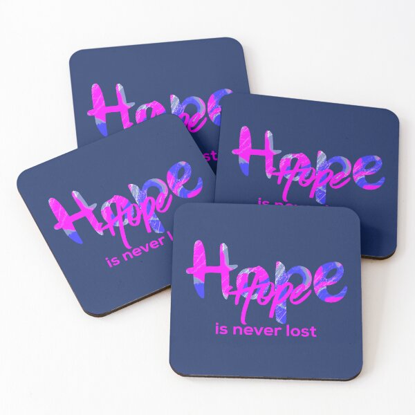 Item preview, Hope is never lost motivational quote in hot pink designed and sold by AMSonArt.