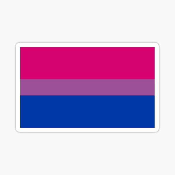 Bisexual Pride Flag (black background) Sticker