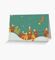 Winter Village Greeting Card