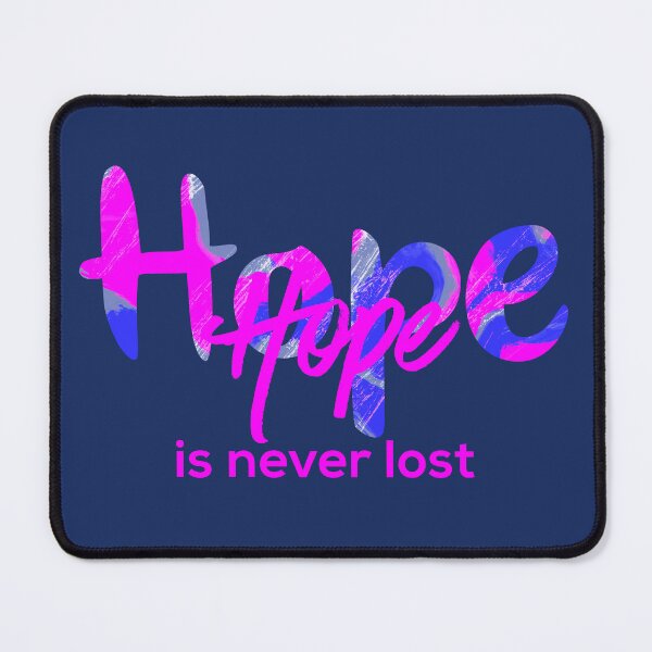 Item preview, Hope is never lost motivational quote in hot pink designed and sold by AMSonArt.