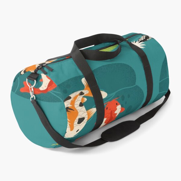 Item preview, Fish Yin Yang With Frog And Flower || Japanese || Koi Fish || Black And White Koi Fish designed and sold by Artw0rld.