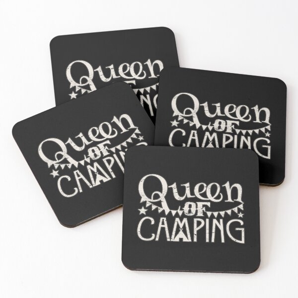 Item preview, Distressed Style Queen Of Camping Fun Camping Design designed and sold by TrulyEpoque.