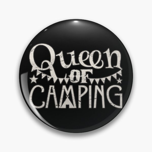 Item preview, Distressed Style Queen Of Camping Fun Camping Design designed and sold by TrulyEpoque.