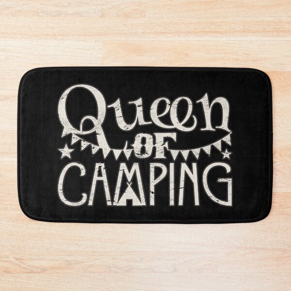Item preview, Distressed Style Queen Of Camping Fun Camping Design designed and sold by TrulyEpoque.