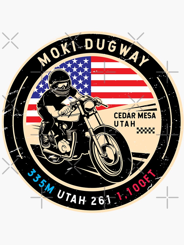 "Moki Dugway Utah Motorcycle" Sticker for Sale by KrisSidDesigns