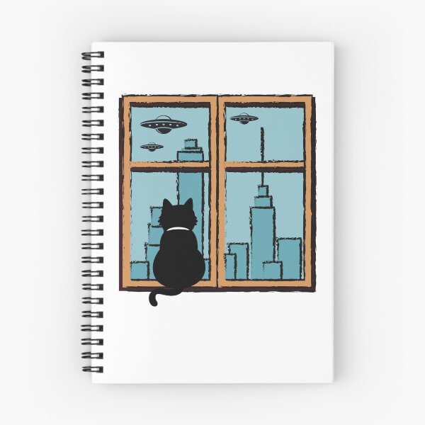 Item preview, Cat Sees UFO designed and sold by AMERICANCHEEZ.