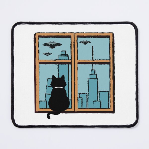 Item preview, Cat Sees UFO designed and sold by AMERICANCHEEZ.