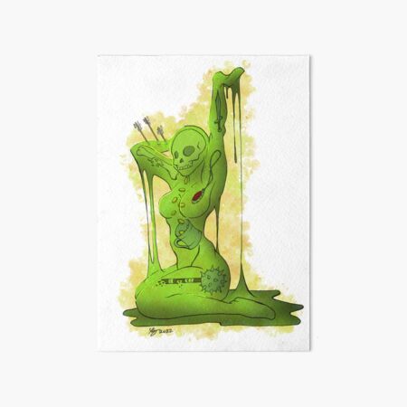 Pin Up Gelatinous Cube Art Board Print