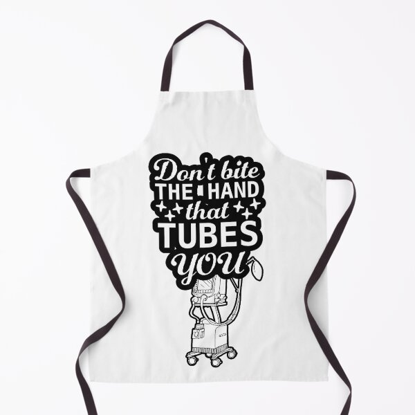 Item preview, Don't bite the hand that tubes you, funny Respiratory therapist present designed and sold by anodyle.
