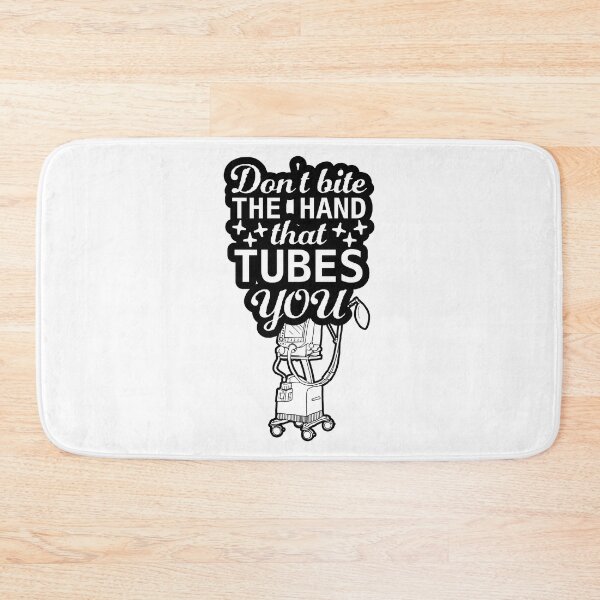 Item preview, Don't bite the hand that tubes you, funny Respiratory therapist present designed and sold by anodyle.
