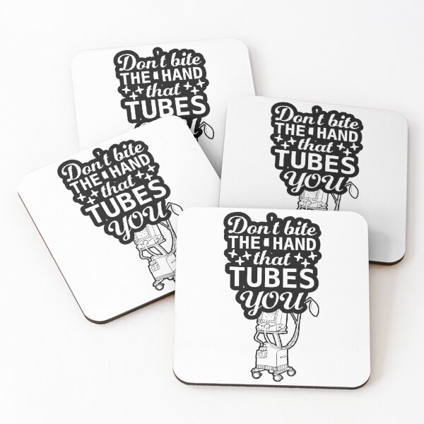 Item preview, Don't bite the hand that tubes you, funny Respiratory therapist present designed and sold by anodyle.