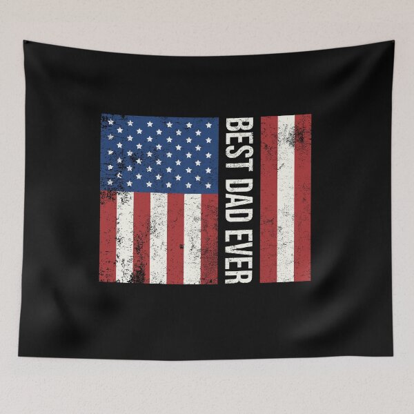 Item preview, Best Dad Ever Funny Fathers Day US American Flag Vintage designed and sold by pedrored369.
