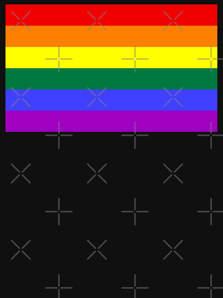Rainbow Pride Flag (black background) by Gay-Pride-Depot