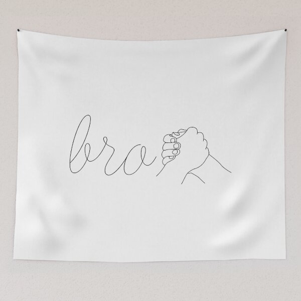 Item preview, Bro handshake Brothers Friendship Support Shaking Hands Line Art designed and sold by KateBilous.