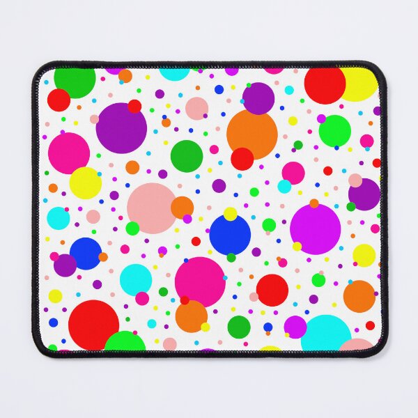 Item preview, Multi Size Rainbow Polka Dots on a White Background, Large Sized Non-Repeating Image designed and sold by Nicolette Olivier.