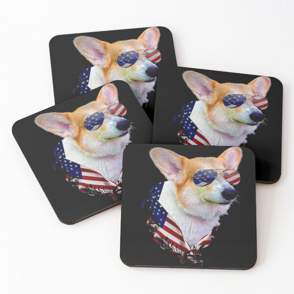 Item preview, Corgi Dog Retro American USA Flag 4 July Pop Art Corgi Lover designed and sold by r-silver.