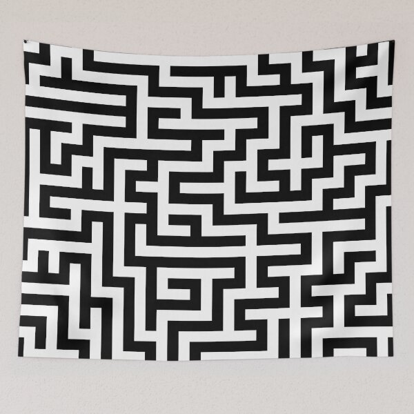 Item preview, Black And White Maze designed and sold by risingrocket.