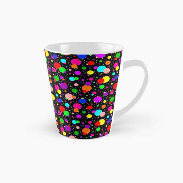 Item preview, Multi Size Rainbow Polka Dots on a Black Background, Large Sized Repeating Pattern designed and sold by Nicolette Olivier.