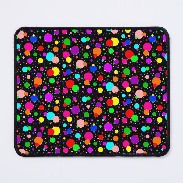 Item preview, Multi Size Rainbow Polka Dots on a Black Background, Large Sized Repeating Pattern designed and sold by Nicolette Olivier.