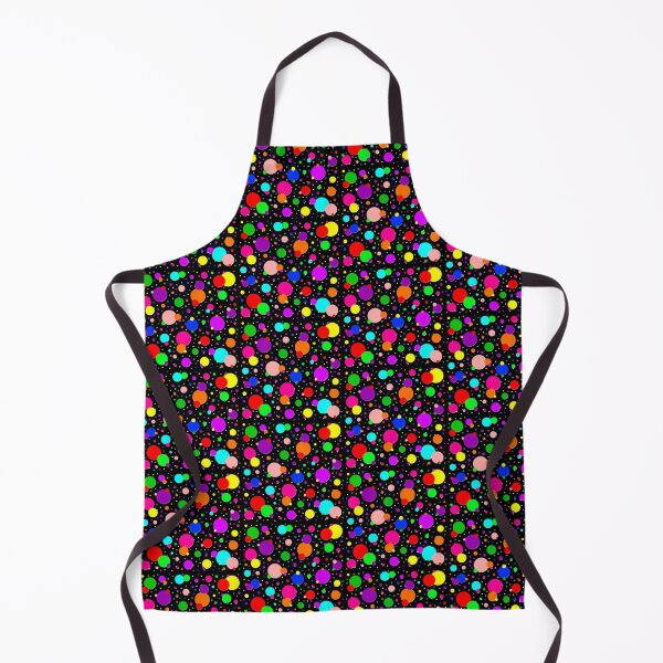 Item preview, Multi Size Rainbow Polka Dots on a Black Background, Large Sized Repeating Pattern designed and sold by Nicolette Olivier.