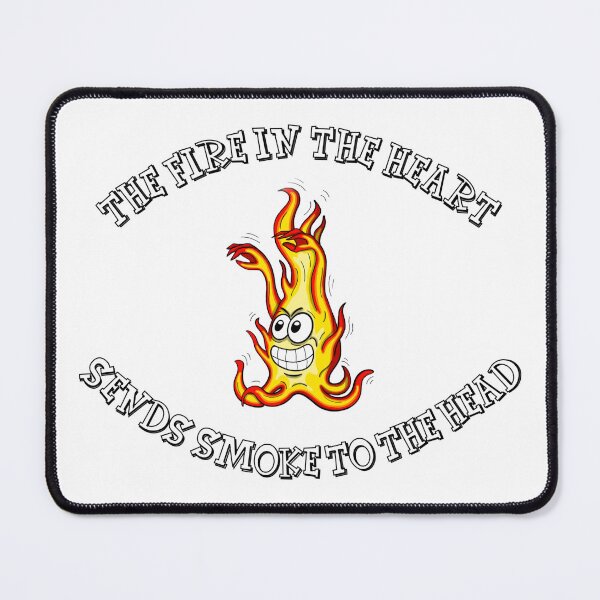 Item preview, The fire in the heart sends smoke to the head. Cartoon design of a fire character designed and sold by manu-moon.