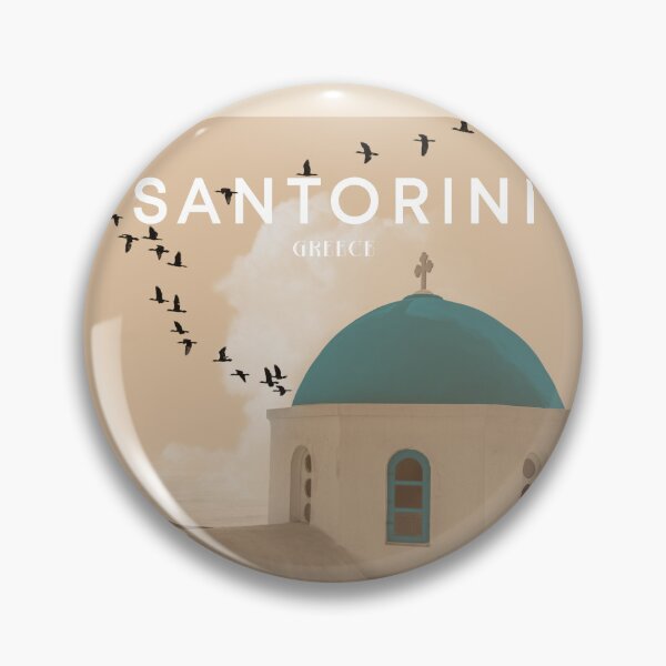 Item preview, Blue Domed Church Oia Santorini Island Greece Art Print  designed and sold by boholoc0.