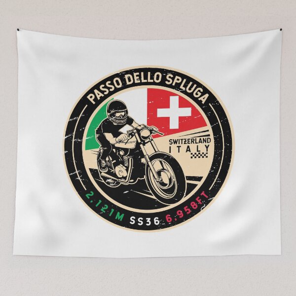 Item preview, Passo Dello Spluga | Italy | Switzerland | Motorcycle designed and sold by KrisSidDesigns.