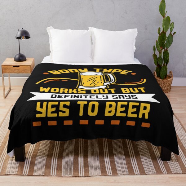 Item preview, Body Type Works Out Says Yes to Beer designed and sold by RoseMacias.