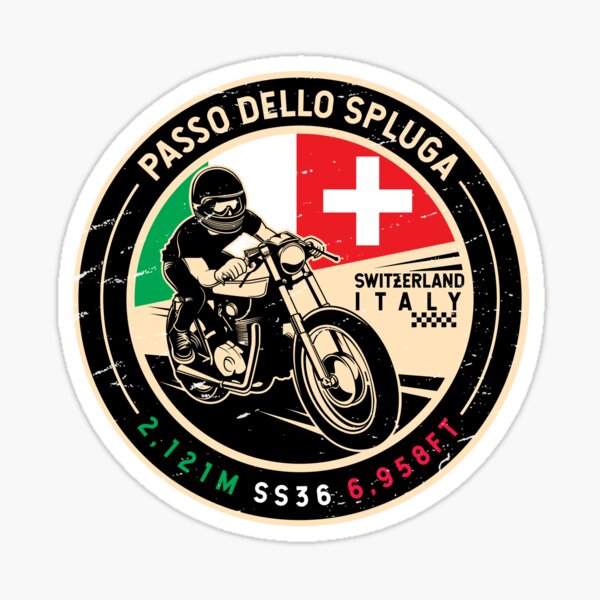 Item preview, Passo Dello Spluga | Italy | Switzerland | Motorcycle designed and sold by KrisSidDesigns.