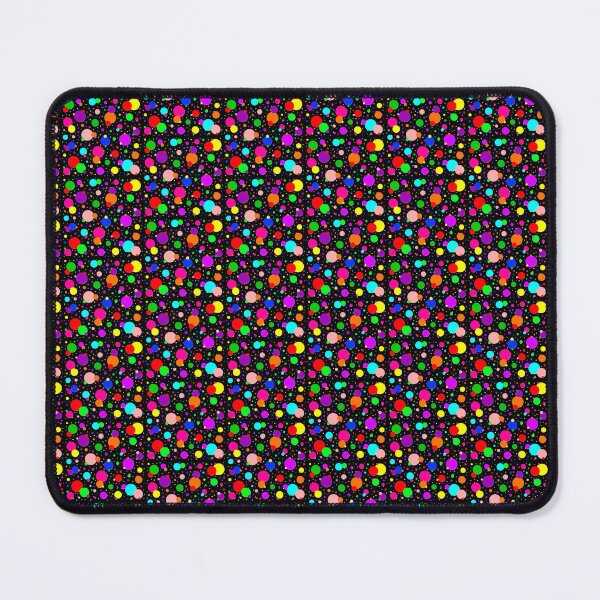 Item preview, Multi Size Rainbow Polka Dots on a Black Background, Small Sized Repeating Pattern designed and sold by Nicolette Olivier.