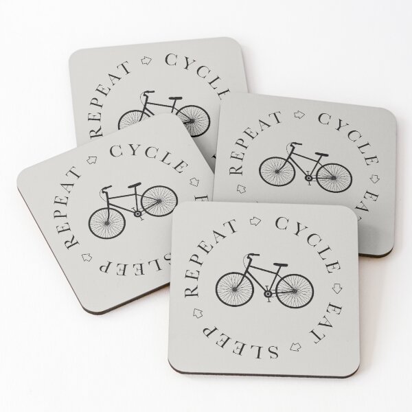 Item preview, Cycle - Eat - Sleep - Repeat (Black) designed and sold by STUDIO-72.
