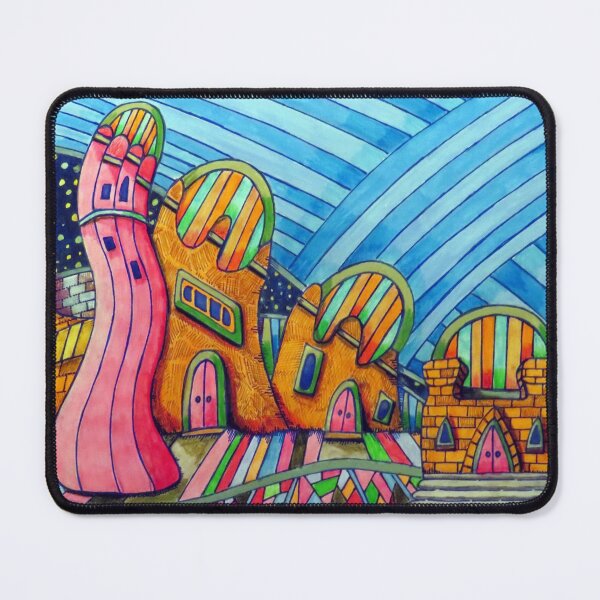 Item preview, 640 - BENDY VILLAGE - DAVE EDWARDS - MIXED MEDIA - 2022 designed and sold by BLYTHART.