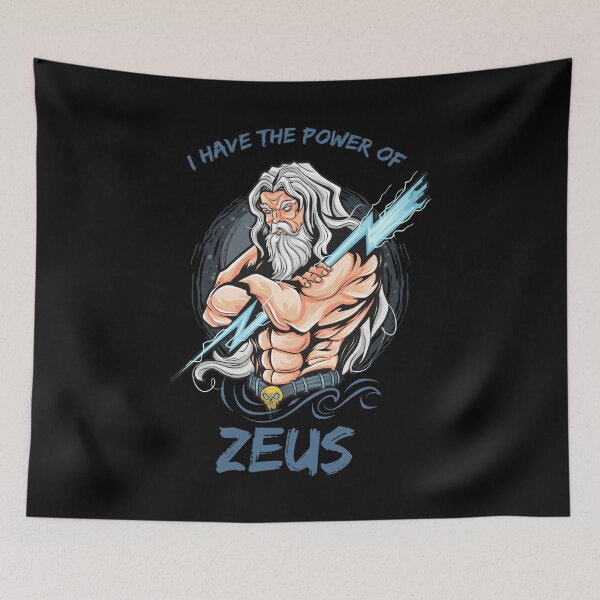 Artikelvorschau, I Have The Power Of Zeus - Eine Zeichnung von Zeus mit dem Spruch I Have The Power Of Zeus entworfen und verkauft von velisani.