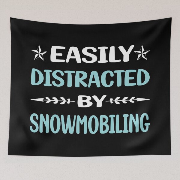 Item preview, Funny Easily Distracted Snowmobiling Snowmobile designed and sold by robinnacallanyi.